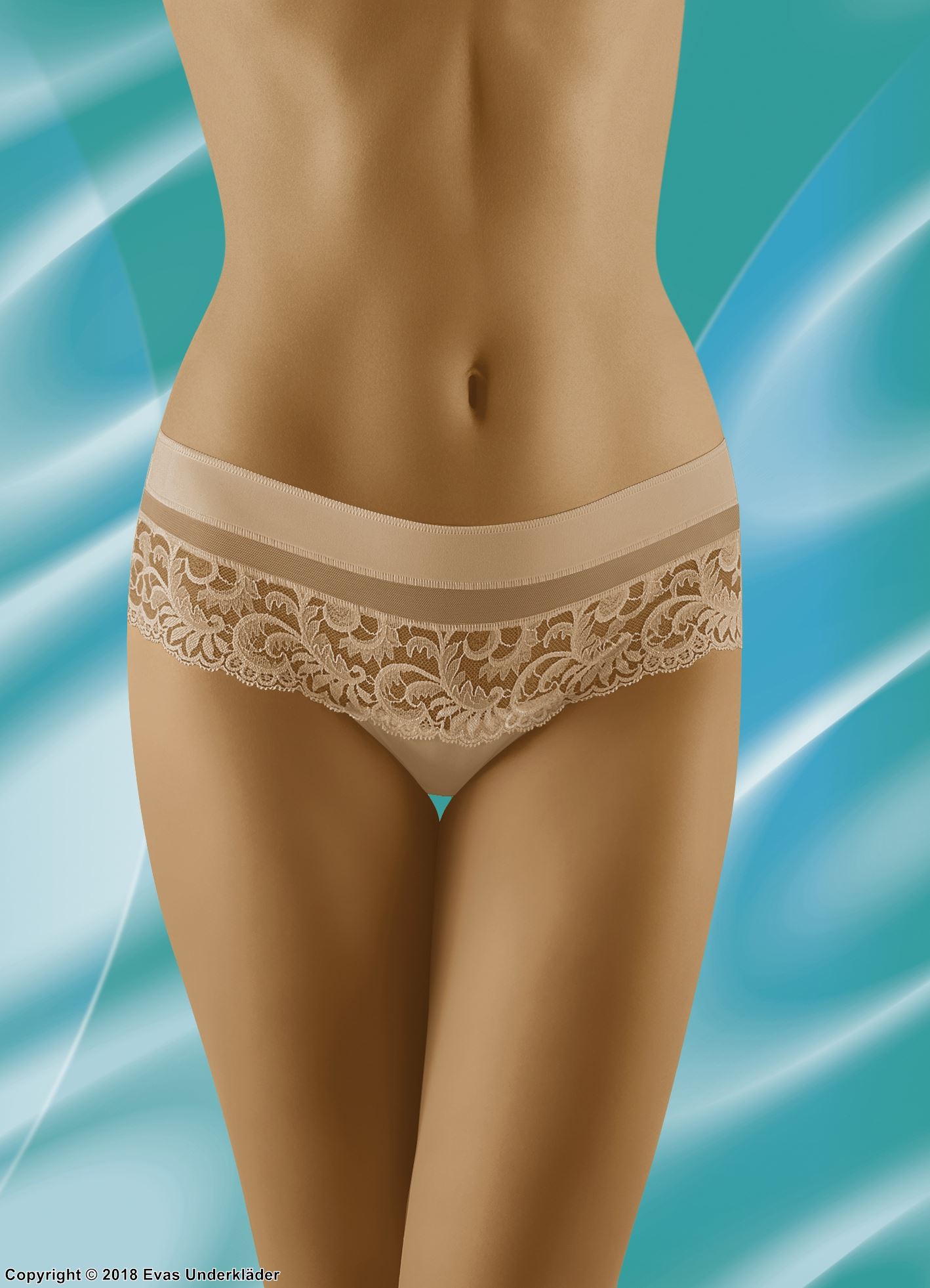 Tanga, transparente Einlagen, Blumenspitze, elegantes Design